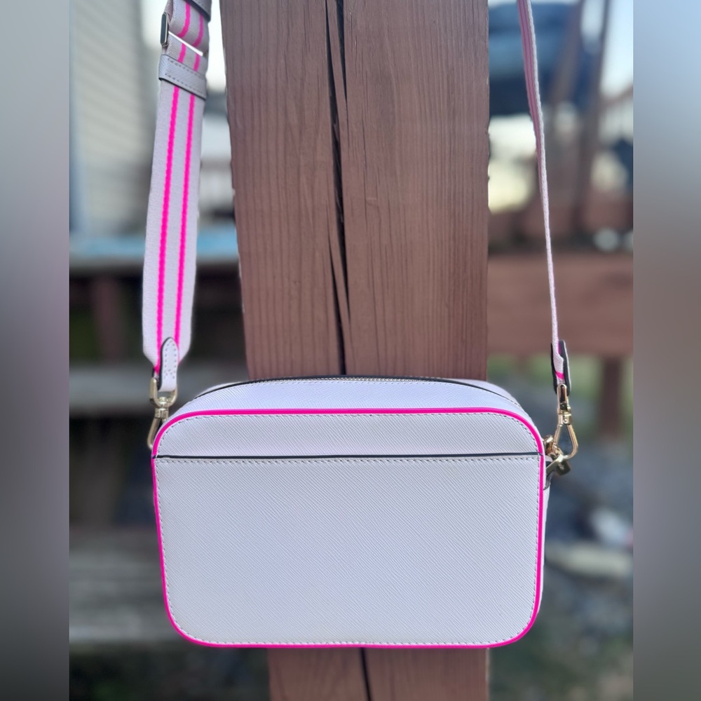 Kate Spade NEW Pink Crossbody Mini Camera Bag with Guitar Strap - Picture 15 of 16